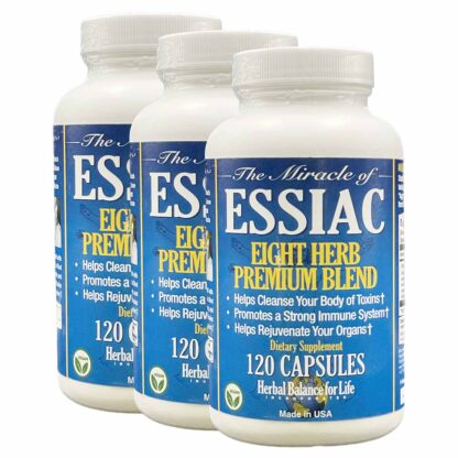 Essiac Tea Capsules, 1066.5 mg, 3 Pack 360 Capsules, Eight Herb Essiac, All Natural, No Brewing or Refrigeration, Great for Travel, 90 Day Supply